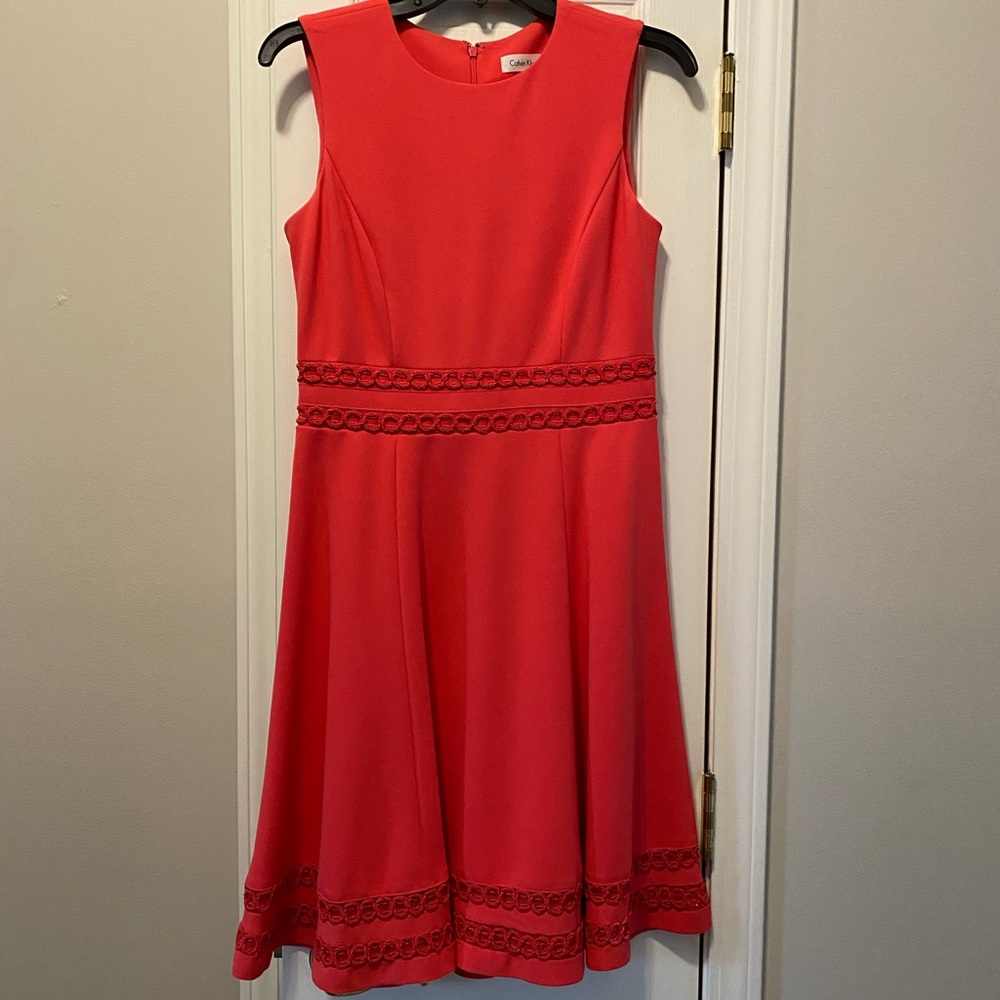 Peach/pink Calvin Klein dress